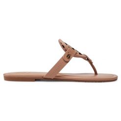 Japonki Tory Burch. Brązowe klapki damskie Tory Burch, bez wzorów, bez obcasa. Za 809.99 zł.
