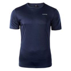 Koszulka męska Hi-Tec Sibic - granatowa, Rozmiar L. Buty sportowe męskie Hi-tec, l, bez wzorów, z dzianiny, sportowe, bez kołnierzyka. Za 36.99 zł.