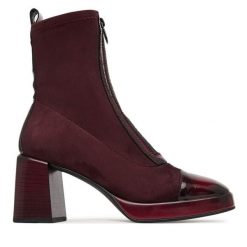 Botki Hispanitas. Fioletowe botki damskie Hispanitas, bez obcasa, na słupku, bez zapięcia. Za 749.99 zł.