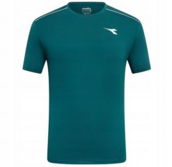Koszulka tenisowa Diadora SS T-shirt Court. Zielone t-shirty męskie Diadora, l, bez wzorów, z materiału, eleganckie, bez kołnierzyka. Za 139.00 zł.