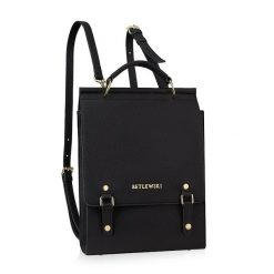 Plecak damski ekoskóra REESE czarny. Czarne plecaki damskie bez wzorów. Za 199.99 zł.