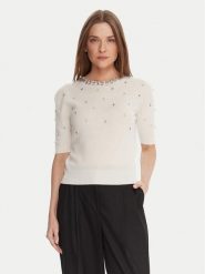 KAOS Sweter RI1KT021 Écru Regular Fit. Swetry damskie KAOS, s, bez wzorów, z wełny, bez kołnierzyka, bez ramiączek, bez kaptura. Za 679.99 zł.