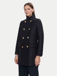 Tommy Hilfiger Płaszcz wełniany WW0WW42732 Granatowy Regular Fit. Niebieskie płaszcze damskie Tommy Hilfiger, na zimę, bez wzorów, z syntetyku, bez kaptura. Za 1,609.00 zł.