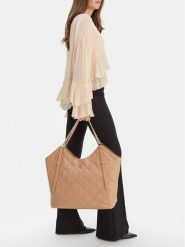 Badura Torebka CEO-KAJI-LDA8613 Beżowy. Brązowe torebki do ręki damskie Badura, bez wzorów, z materiału, bez dodatków. Za 299.99 zł.