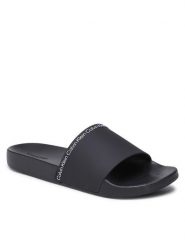 Calvin Klein Klapki Pool Slide Rubber HM0HM00981 Czarny. Czarne klapki męskie Calvin Klein, z tworzywa sztucznego. Za 139.99 zł.
