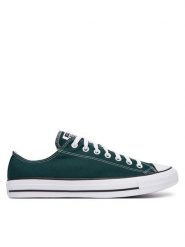 Converse Trampki Chuck Taylor All Star A18101C Zielony ciemny. Zielone trampki męskie Converse, bez wzorów, z materiału, retro, bez zapięcia. Za 329.99 zł.