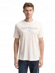 KOSZULKA T-SHIRT MĘSKI TOM TAILOR KOSZULKA Z LOGO KREMOWA. Brązowe koszulki sportowe męskie Tom Tailor, m, bez wzorów, z bawełny, bez kołnierzyka, bez ramiączek, na fitness i siłownię. Za 112.00 zł.
