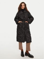 Deha Płaszcz zimowy D12833 Czarny Relaxed Fit. Czarne kurtki damskie Deha, na zimę, s, bez wzorów, z syntetyku, bez kaptura. Za 799.99 zł.