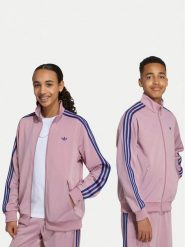 Adidas Bluza Firebird Loose Track HZ6641 Różowy Regular Fit. Czerwone bluzy dla dziewczynek Adidas, bez wzorów, z syntetyku, bez ramiączek, bez kaptura. Za 219.99 zł.