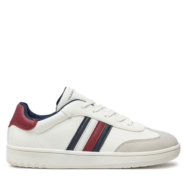 Sneakersy Tommy Hilfiger. Białe trampki i tenisówki chłopięce Tommy Hilfiger, bez wzorów, bez zapięcia. Za 219.99 zł.