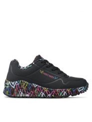 Skechers Sneakersy Uno Lite Lovely Luv 314976L/BKMT Czarny. Czarne buty sportowe dziewczęce Skechers, bez wzorów, z tworzywa sztucznego, bez zapięcia. Za 215.20 zł.