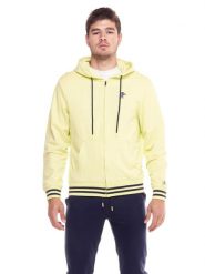 Bluza z bawełna z kaptur na co dzień na siłownię. Żółte bluzy męskie LEONE 1947 APPAREL, xs, bez wzorów, z bawełny, bez kaptura. Za 189.41 zł.