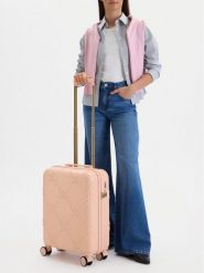 Nine West Walizka kabinowa CEO-NW-S-006-09 BEIGE Beżowy. Brązowe torebki do ręki damskie Nine West, bez wzorów, z tworzywa sztucznego, bez dodatków. Za 299.99 zł.