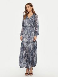 Guess Sukienka codzienna W5RK77 WGWV2 Granatowy Regular Fit. Niebieskie sukienki damskie Guess, na co dzień, s, z aplikacjami, z syntetyku, bez kołnierzyka, bez ramiączek, proste. Za 399.99 zł.