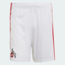 Spodenki podstawowe 1. FC KOELN 26/27. Białe krótkie spodenki sportowe męskie Adidas, l, bez wzorów, z materiału, na fitness i siłownię, climacool (adidas). Za 199.00 zł.