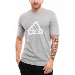 Adidas koszulka Mężczyzna t-shirt sportowa bawełniana logo Essentials r. L. T-shirty męskie Adidas, l, bez wzorów, z bawełny, sportowe, bez kołnierzyka. Za 102.00 zł.