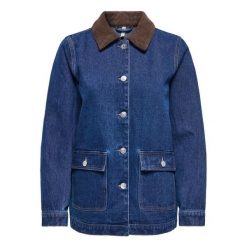 Kurtka Only Frankie sztruks denim. Niebieskie kurtki męskie Only, bez wzorów, z denimu, bez kaptura. Za 253.76 zł.