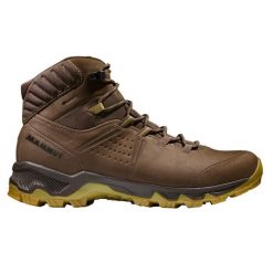 Buty turystyczne męskie Mammut Mercury IV Mid GTX. Brązowe trekkingi męskie Mammut, wspinaczkowe, gore-tex. Za 849.99 zł.