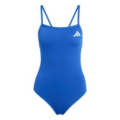 Kostium kąpielowy jednoczęściowy z V-kształtnym plecami dla kobiet adidas Ripstr. Białe kostiumy jednoczęściowe damskie Adidas, bez wzorów, z materiału, sportowe, na fitness i siłownię. Za 177.25 zł.