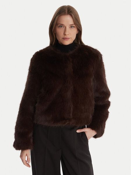 Artigli Futro ACEC002933 Brązowy Regular Fit. Brązowe płaszcze damskie Artigli, bez wzorów, z futra, bez kaptura. Za 679.99 zł.