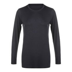 Damska koszulka termoaktywna z długim rękawem Athlecia Julee. Czarne koszulki sportowe damskie Endurance, bez wzorów, bez kołnierzyka, bez ramiączek, na fitness i siłownię. Za 139.00 zł.