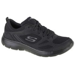 Buty do chodzenia damskie Skechers Summits Suited. Czarne obuwie sportowe damskie Skechers, bez wzorów, z gumy, trekkingowe. Za 286.00 zł.