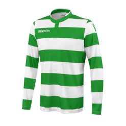 Dżersej z długim rękawem Macron kepler. Białe koszulki sportowe męskie Macron, bez wzorów, z dżerseju, bez kołnierzyka, bez ramiączek, do piłki nożnej. Za 220.50 zł.