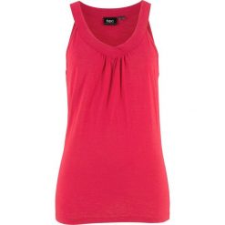 Top shirtowy bawełniany bonprix czerwony. Topy damskie marki bonprix. Za 29.99 zł.