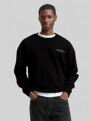 Męska Bluza Tom Tailor Relaxed Printed Sweatshirt Black 1049003 29999. Czarne bluzy męskie Tom Tailor, l, bez wzorów, bez kaptura. Za 119.99 zł.