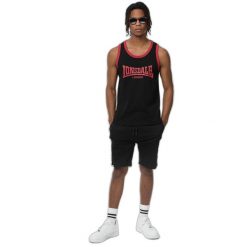 Tank top Lonsdale Knockan. Czarne t-shirty męskie Lonsdale, na lato, m, bez wzorów, z bawełny, sportowe, bez kołnierzyka. Za 119.50 zł.