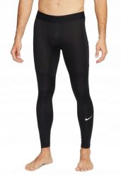Nike Spodnie termiczne Pro, Czarne, r. S (FB7952-010). Czarne spodnie materiałowe męskie Nike, m, bez wzorów. Za 102.85 zł.