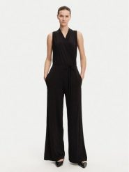 Weekend Max Mara Kombinezon Genzana 2515641012 Czarny Relaxed Fit. Czarne sukienki damskie Weekend Max Mara, xl, bez wzorów, z wiskozy, bez kołnierzyka, bez ramiączek. W wyprzedaży za 859.99 zł.