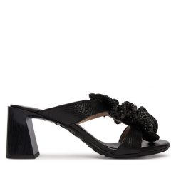 Klapki Hispanitas. Czarne klapki damskie Hispanitas, bez wzorów, bez obcasa. Za 609.99 zł.