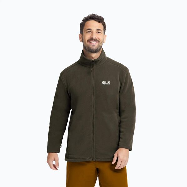Bluza polarowa męska Jack Wolfskin Taunus 200 Full Zip. Zielone bluzy męskie Jack Wolfskin, l, bez wzorów, z materiału, bez kaptura. Za 439.99 zł.