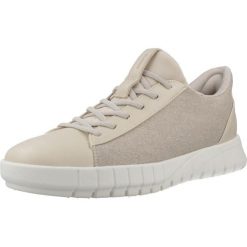 Buty GEOX D FLEXTRIDE PLUS Beżowy. Brązowe obuwie sportowe damskie Geox, bez wzorów, z syntetyku, trekkingowe. Za 390.99 zł.