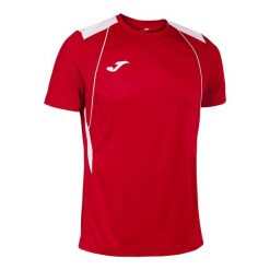 Jersey Joma Championship VII. Białe koszulki sportowe męskie Joma, bez wzorów, z jersey, bez kołnierzyka, bez ramiączek, do piłki nożnej. Za 137.99 zł.