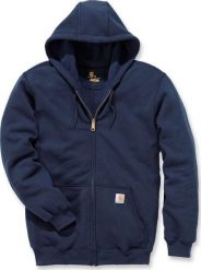 Carhartt Bluza Carhartt Midweight Hooded Zip Navy. Niebieskie bluzy męskie Carhartt, m, bez wzorów, bez kaptura. Za 265.11 zł.