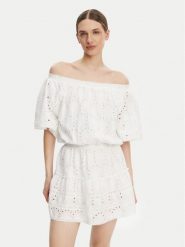 Melissa Odabash Sukienka letnia Micha Biały Regular Fit. Białe sukienki damskie Melissa Odabash, na lato, s, bez wzorów, z bawełny, bez kołnierzyka, bez ramiączek. Za 959.99 zł.