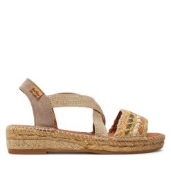 Espadryle Toni Pons. Brązowe sandały damskie Toni Pons, bez wzorów, bez obcasa, bez zapięcia. Za 229.99 zł.