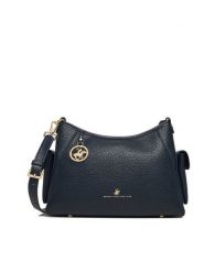 Beverly Hills Polo Club Torebka CEO-BHPC-L-001-09 Granatowy. Niebieskie listonoszki damskie Beverly Hills Polo Club, bez wzorów, z materiału, bez dodatków. Za 219.99 zł.