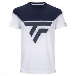 Męska koszulka tenisowa Tecnifibre Training Tee. Białe koszulki sportowe męskie TECNIFIBRE, m, bez wzorów, z bawełny, bez kołnierzyka, bez ramiączek, na fitness i siłownię. Za 129.99 zł.