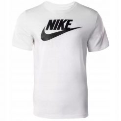 T-shirt Męski Ikona Futura. Białe koszulki sportowe męskie Nike, m, bez wzorów, bez kołnierzyka, bez ramiączek, trekkingowe. Za 148.99 zł.