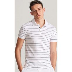 Koszulka polo w paski - Biały. Koszulki polo męskie Reserved. Za 79.99 zł.