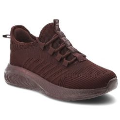 Sneakersy damskie Big Star, cholewka z materiału tekstylnego o oddychającej strukturze, bordowe, UU274053. Czerwone półbuty damskie Big Star, bez wzorów, eleganckie, bez obcasa, bez zapięcia. Za 179.00 zł.