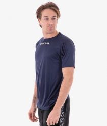 Koszulka piłkarska dla dzieci Givova One granatowa. Niebieskie koszulki sportowe męskie Givova, bez wzorów, z materiału, bez ramiączek. Za 35.00 zł.