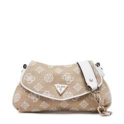 Torebka Guess. Brązowe listonoszki damskie Guess, z aplikacjami, bez dodatków. Za 319.99 zł.