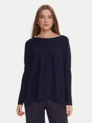 Kontatto Sweter 3M0802C Granatowy Relaxed Fit. Niebieskie swetry damskie Kontatto, m, bez wzorów, z syntetyku, bez kołnierzyka, bez ramiączek, bez kaptura. Za 299.99 zł.