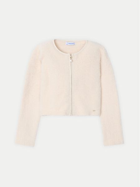 Mayoral Kardigan 4363 Écru Regular Fit. Swetry dla dziewczynek Mayoral, bez wzorów, z syntetyku, bez kołnierzyka, bez ramiączek, bez kaptura. Za 89.99 zł.