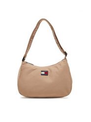 Tommy Jeans Torebka Tjw Ess Daily Shoulder Bag AW0AW17888 Beżowy. Brązowe torebki do ręki damskie Tommy Jeans, bez wzorów, z jeansu, bez dodatków. Za 209.99 zł.