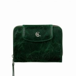 Damski portfel skórzany Canaletto – elegancja i funkcjonalność na co dzień PD1255s257. Zielone portfele damskie bez wzorów, ze skóry. Za 159.00 zł.